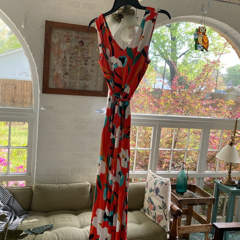 Sigrid Olsen floral jersey knit dress